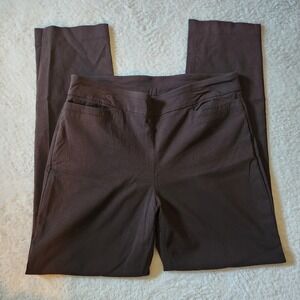 Kim‎ Rogers Brown Elastic Waist Dress Pants Women's Size 12